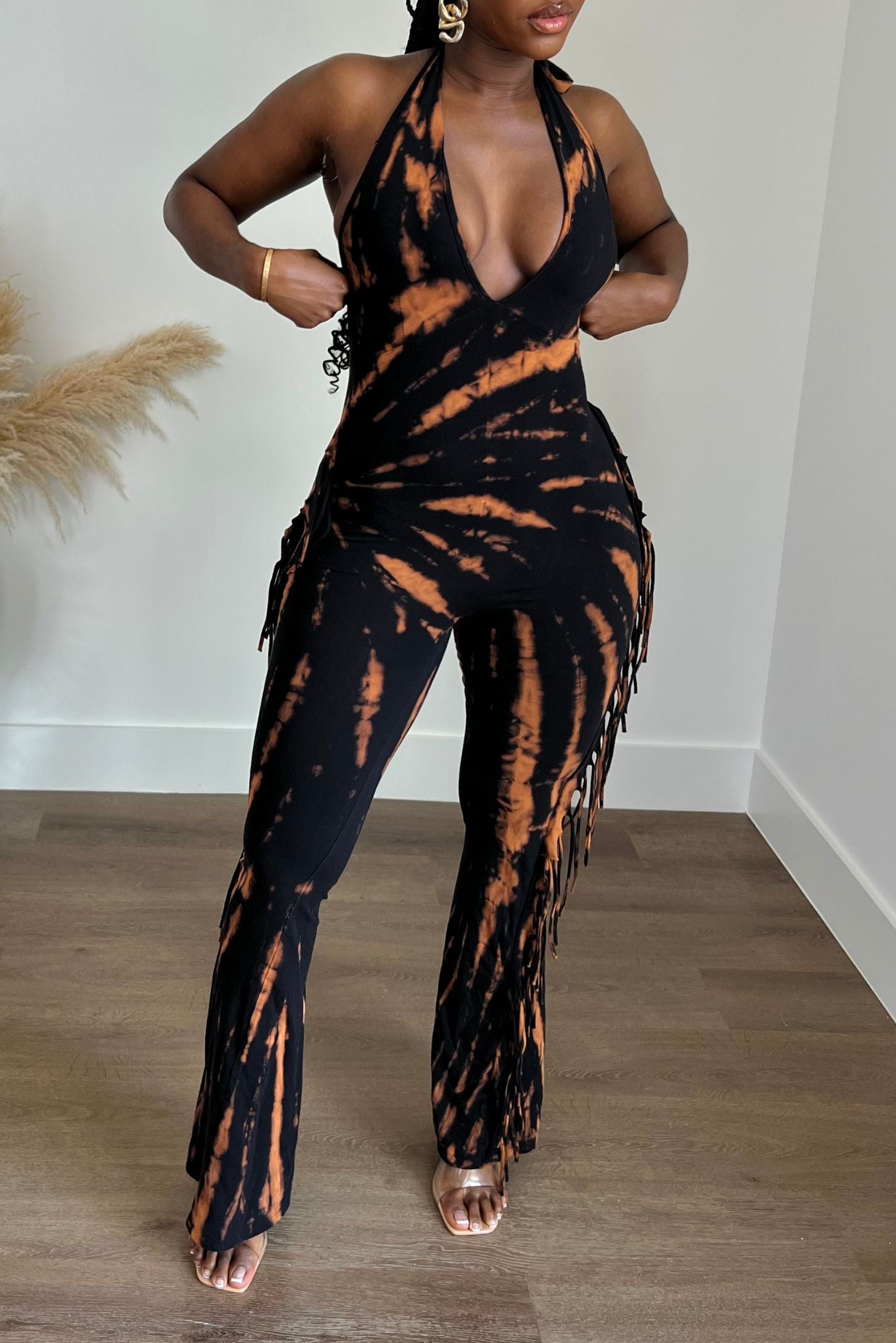 "TIED AND TRUE" FRINGE JUMPSUIT