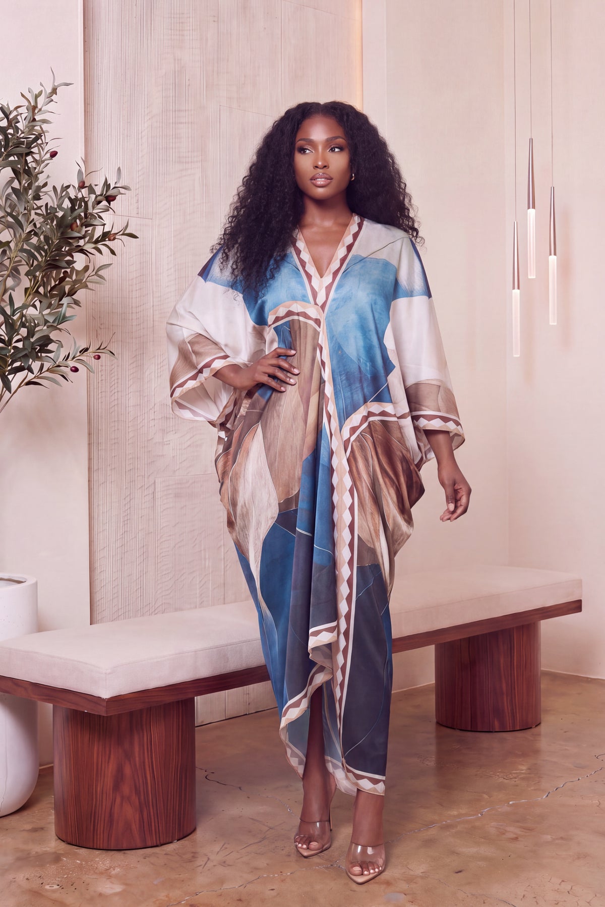 "RICH AUNTIE" KAFTAN MAXI DRESS