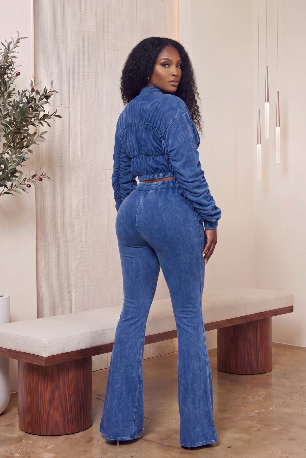 "EASY MONEY" SHIRRED PANTS SET