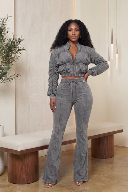 "EASY MONEY" SHIRRED PANTS SET