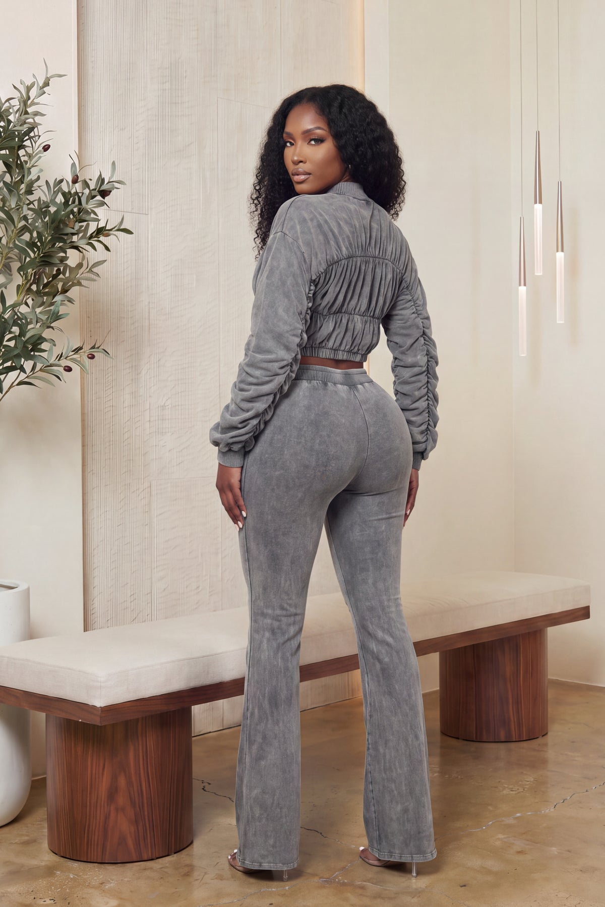 "EASY MONEY" SHIRRED PANTS SET