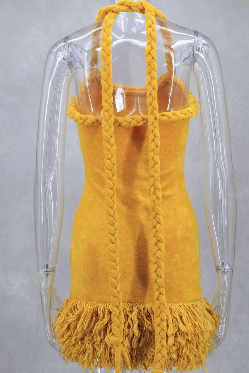 "MUSTARD SEED" HALTER DRESS