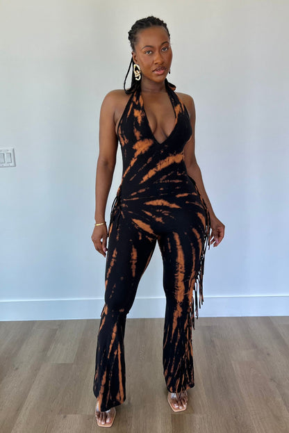 "TIED AND TRUE" FRINGE JUMPSUIT