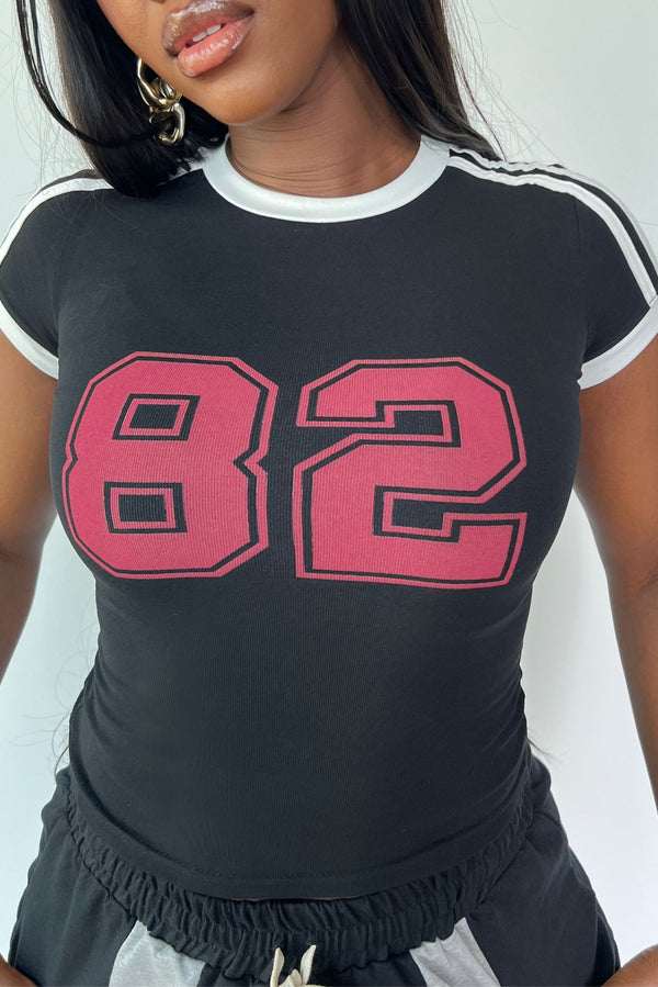 "82 PLAYS" TEE
