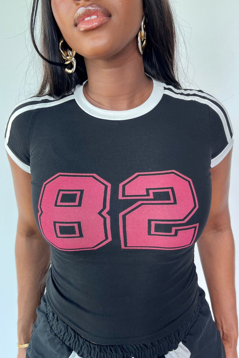 "82 PLAYS" TEE