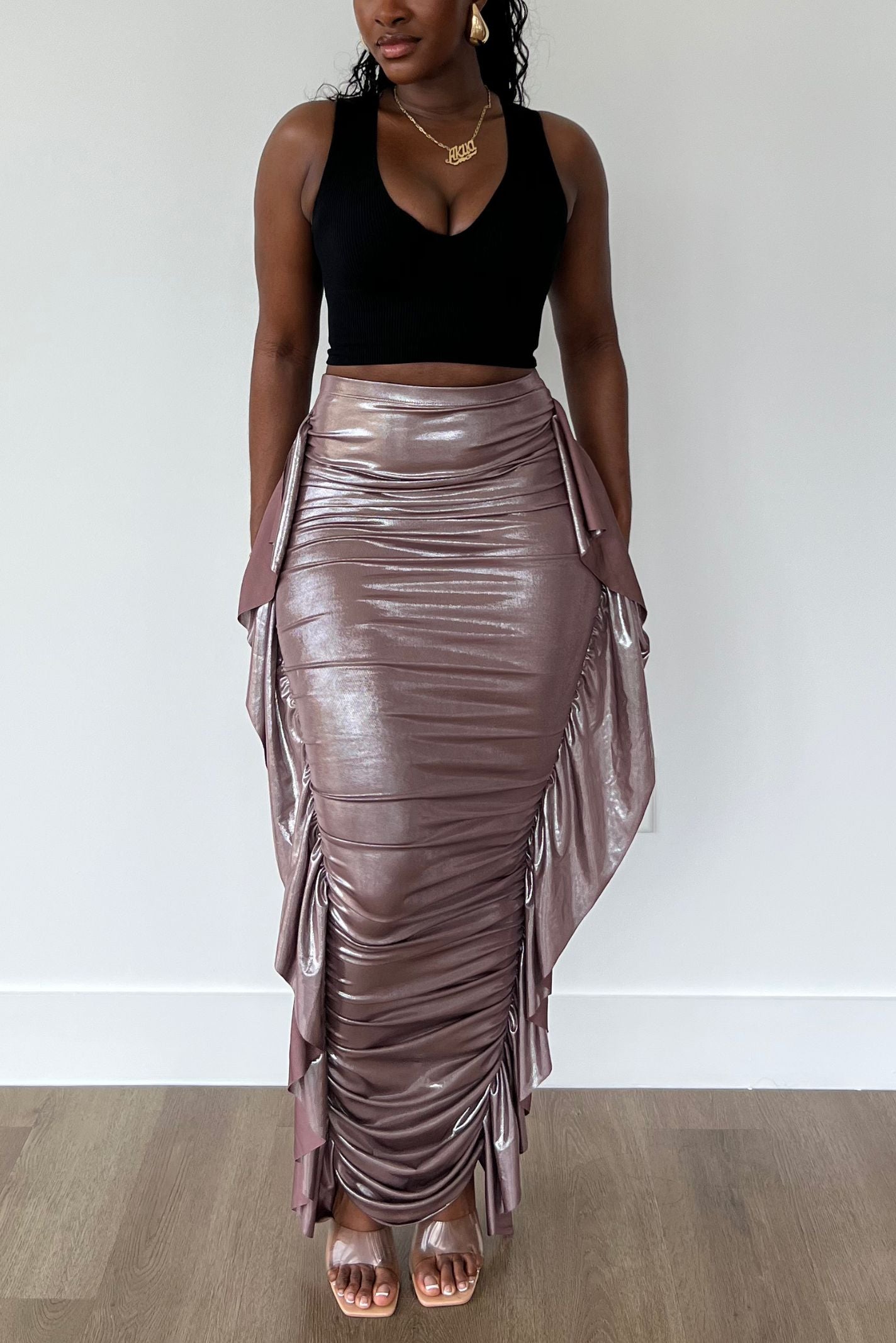 "RUFFLE ME" MAXI SKIRT