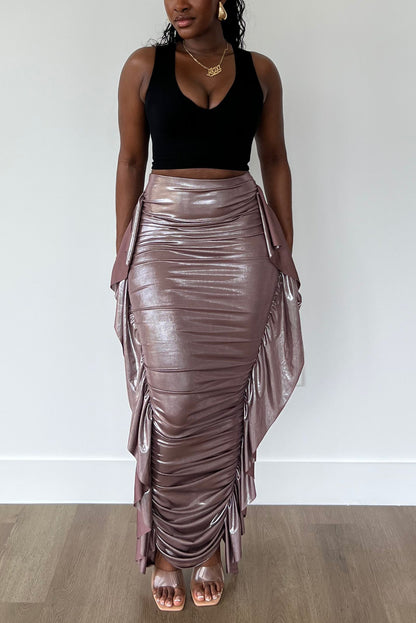 "RUFFLE ME" MAXI SKIRT