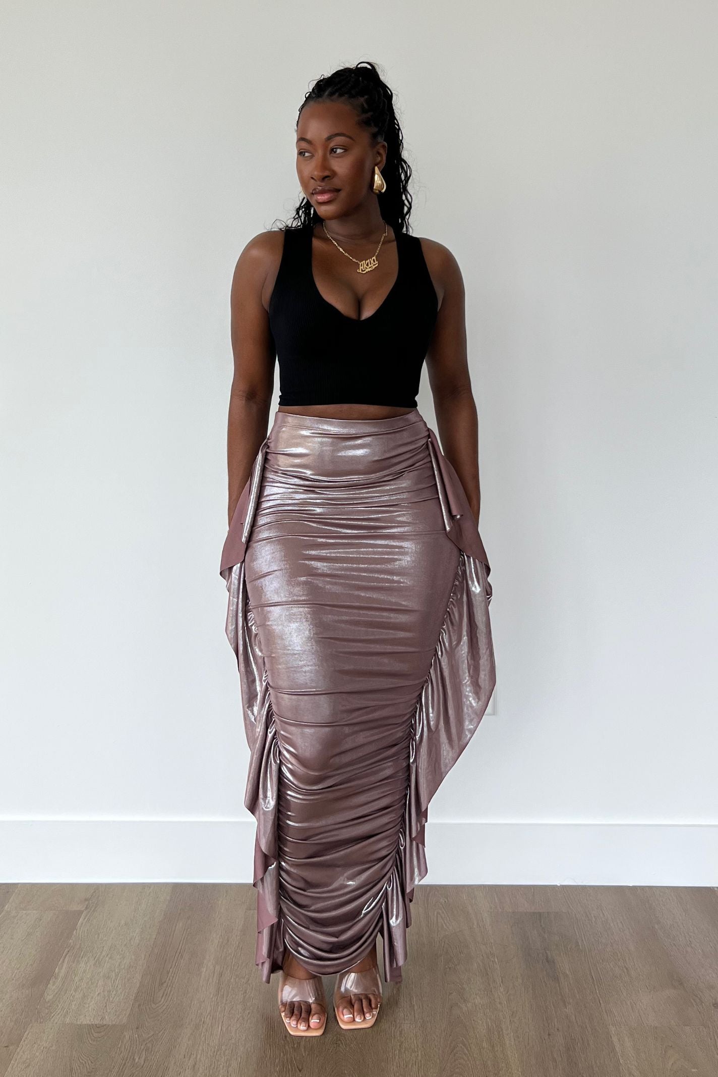 "RUFFLE ME" MAXI SKIRT