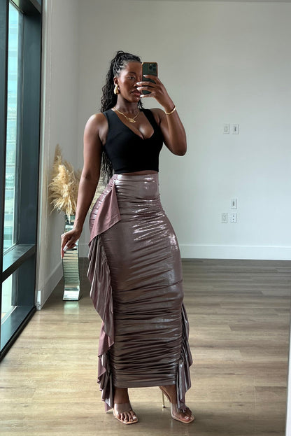 "RUFFLE ME" MAXI SKIRT