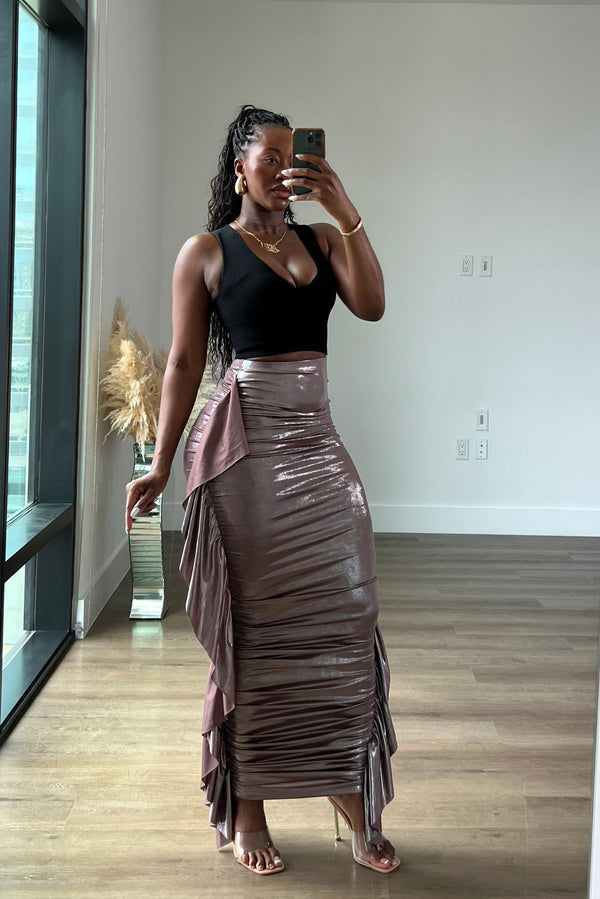 "RUFFLE ME" MAXI SKIRT