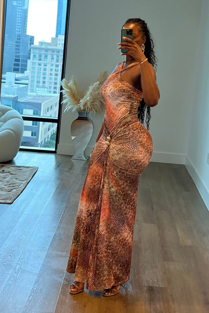 "EXOTIC COASTLINES" DRESS