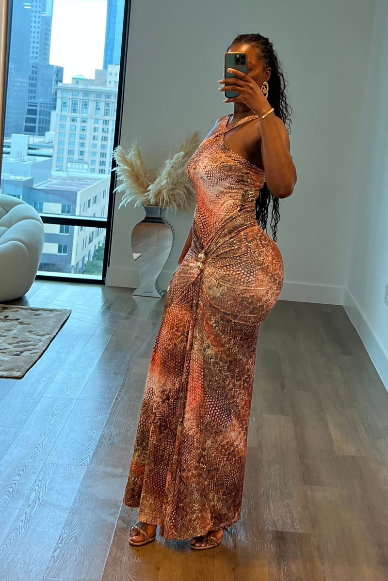 "EXOTIC COASTLINES" DRESS