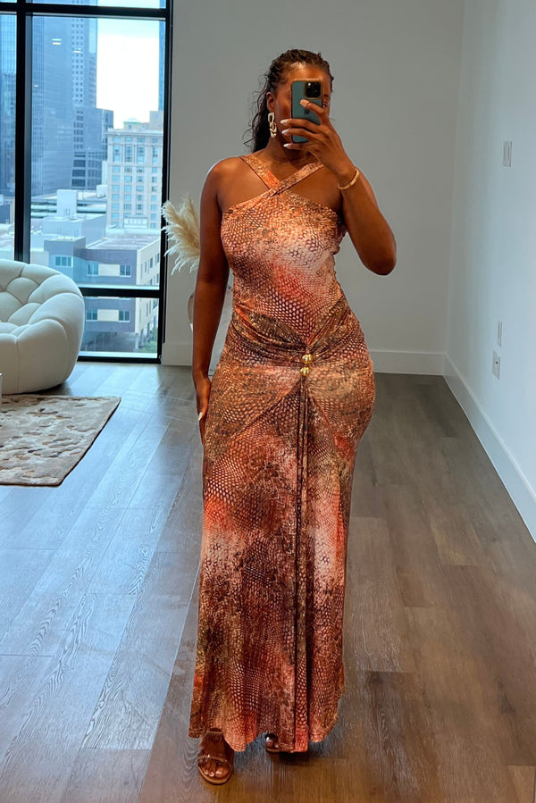 "EXOTIC COASTLINES" DRESS