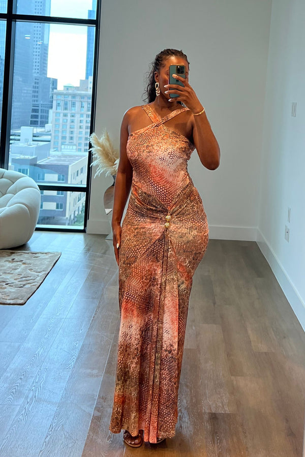 "EXOTIC COASTLINES" DRESS
