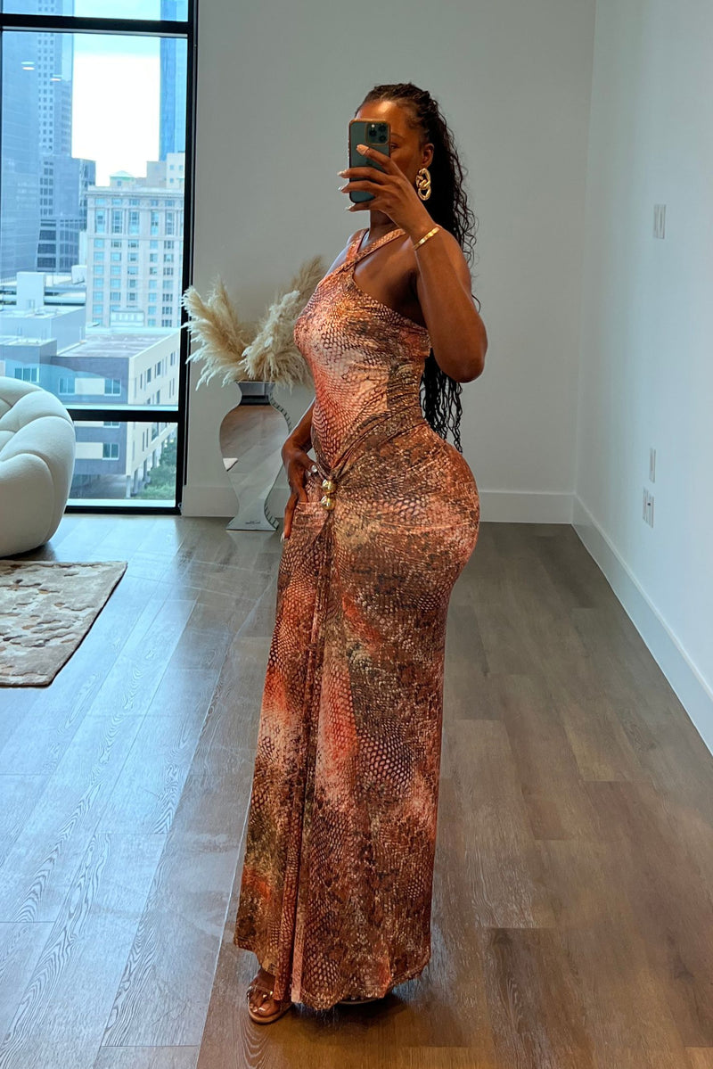 "EXOTIC COASTLINES" DRESS