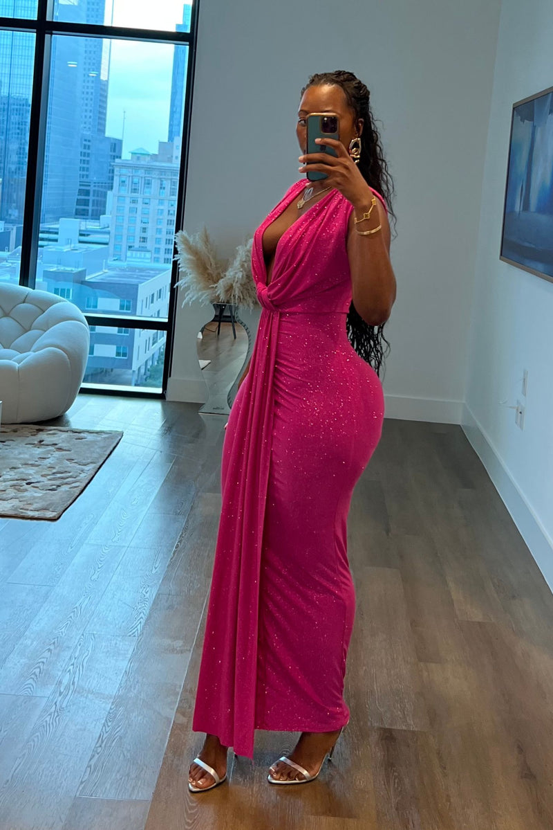 "INFINITE PLUNGE" MAXI DRESS