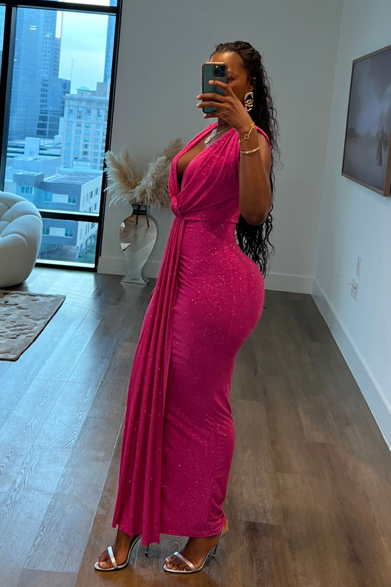 "INFINITE PLUNGE" MAXI DRESS