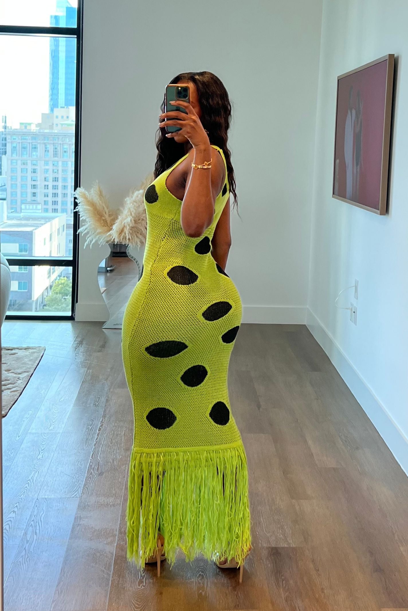 "DIME IN LIME" KNIT DRESS