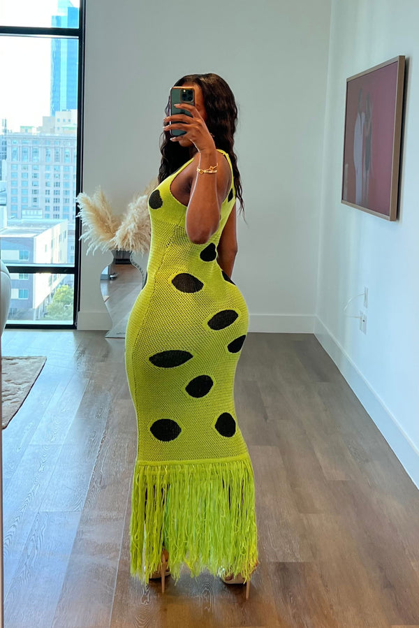 "DIME IN LIME" KNIT DRESS