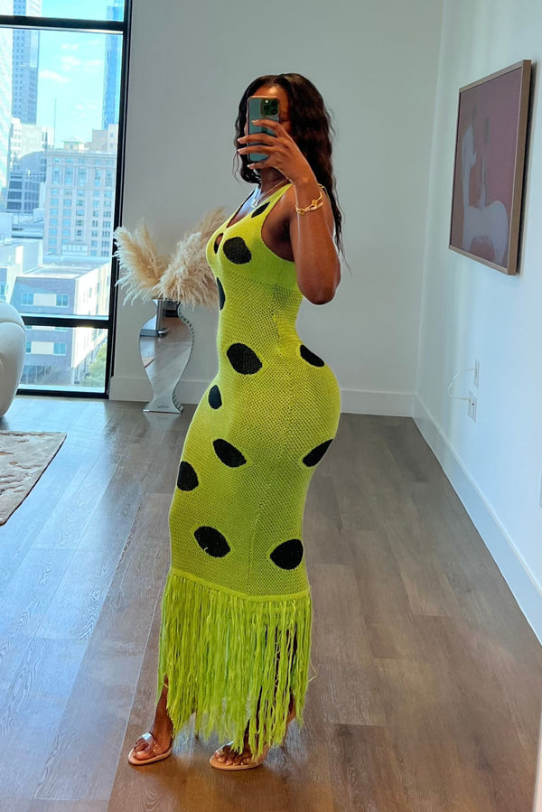 "DIME IN LIME" KNIT DRESS