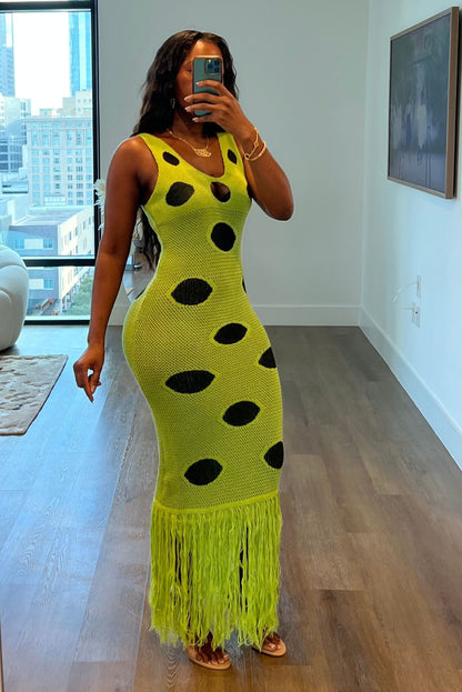 "DIME IN LIME" KNIT DRESS