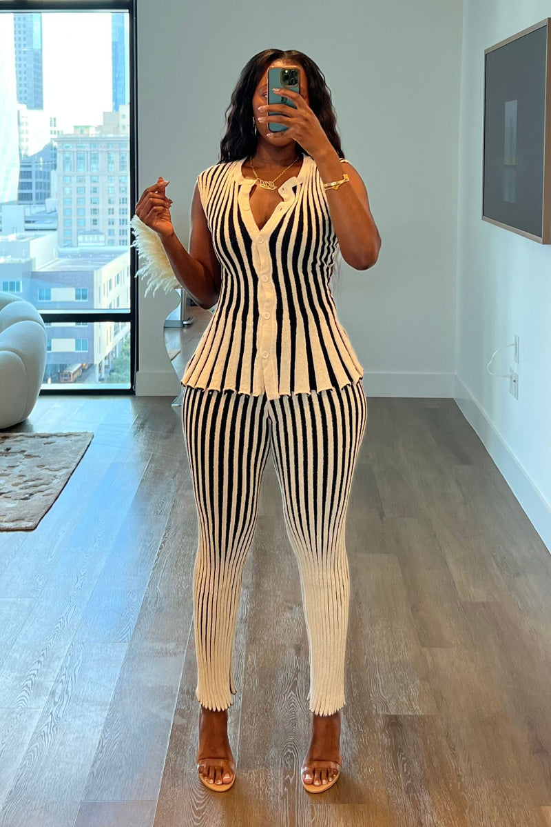 "OPTIC ILLUSION" KNIT SET