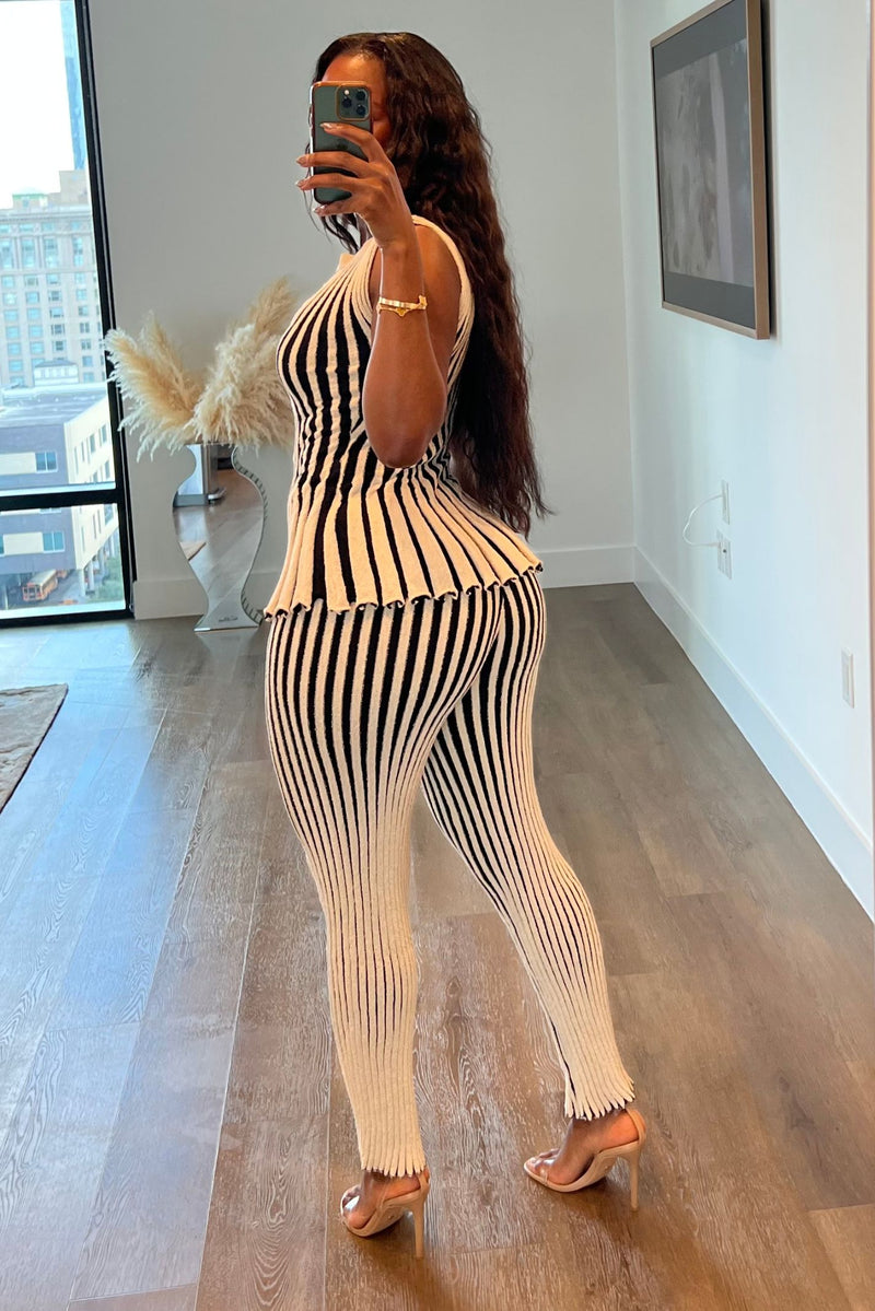 "OPTIC ILLUSION" KNIT SET