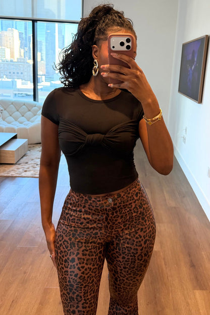 "TWISTING TONGUES" TOP