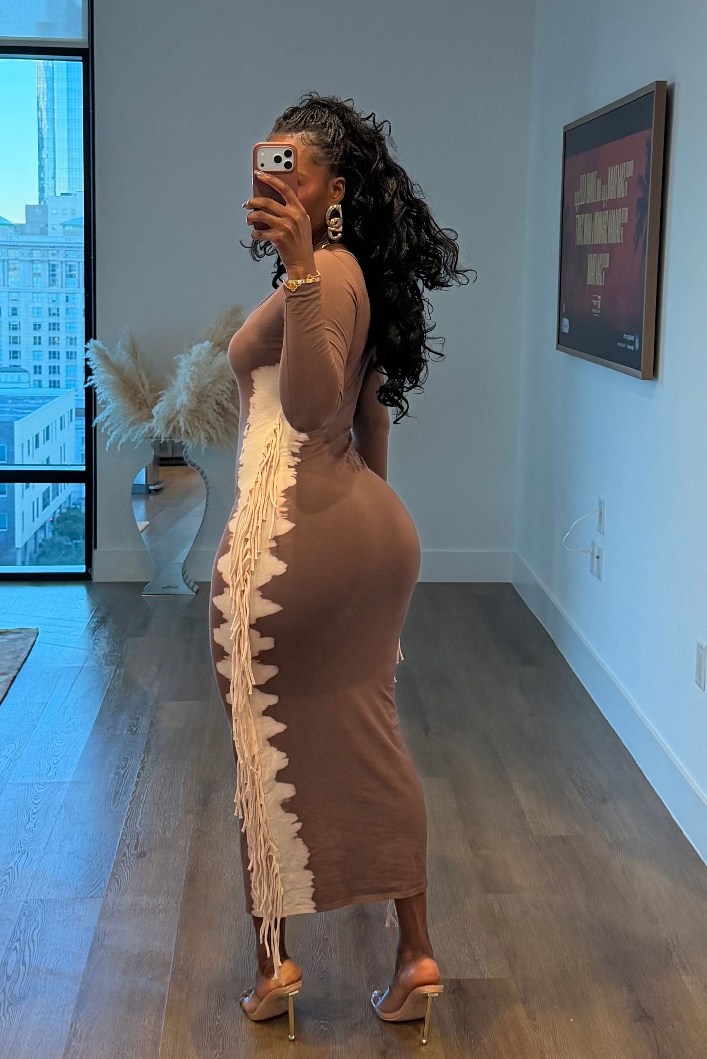 "DYE-RECTION" FRINGE DRESS