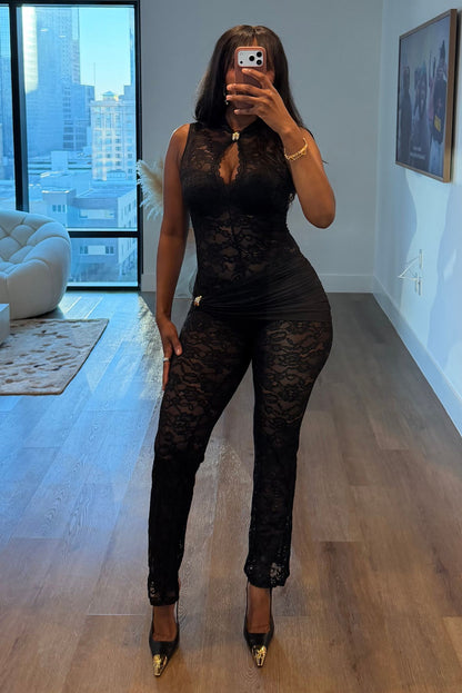 "FLORENTINE" LACE JUMPSUIT