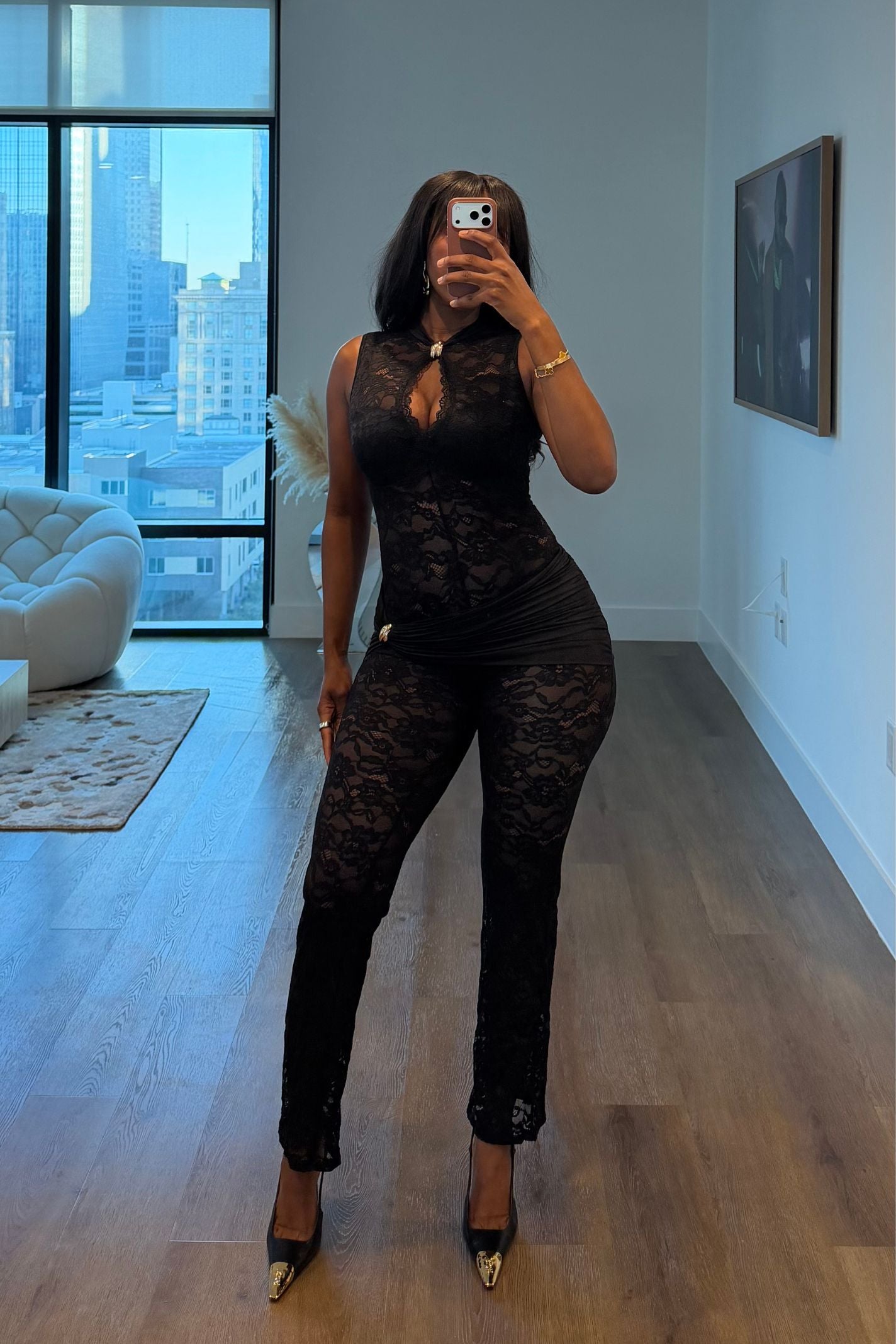 "FLORENTINE" LACE JUMPSUIT