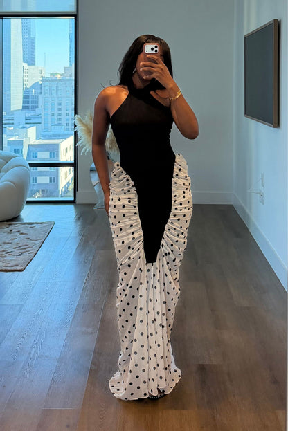 "PALAZZO POLKA" MAXI DRESS
