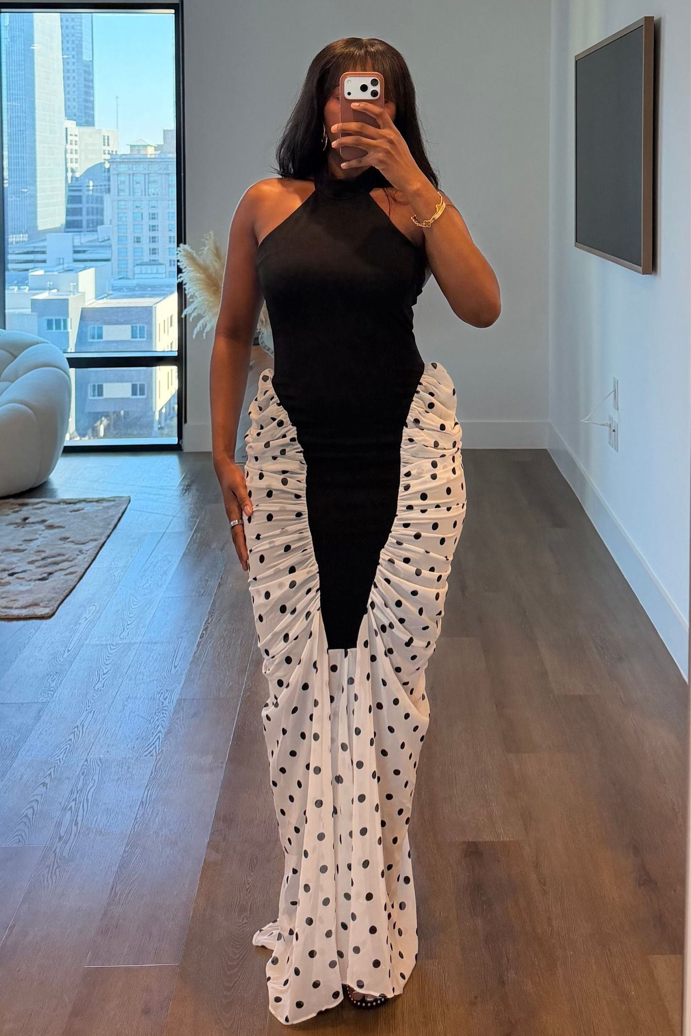 "PALAZZO POLKA" MAXI DRESS