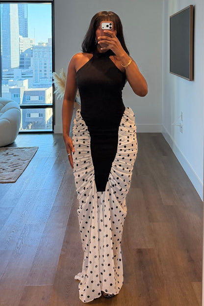 "PALAZZO POLKA" MAXI DRESS