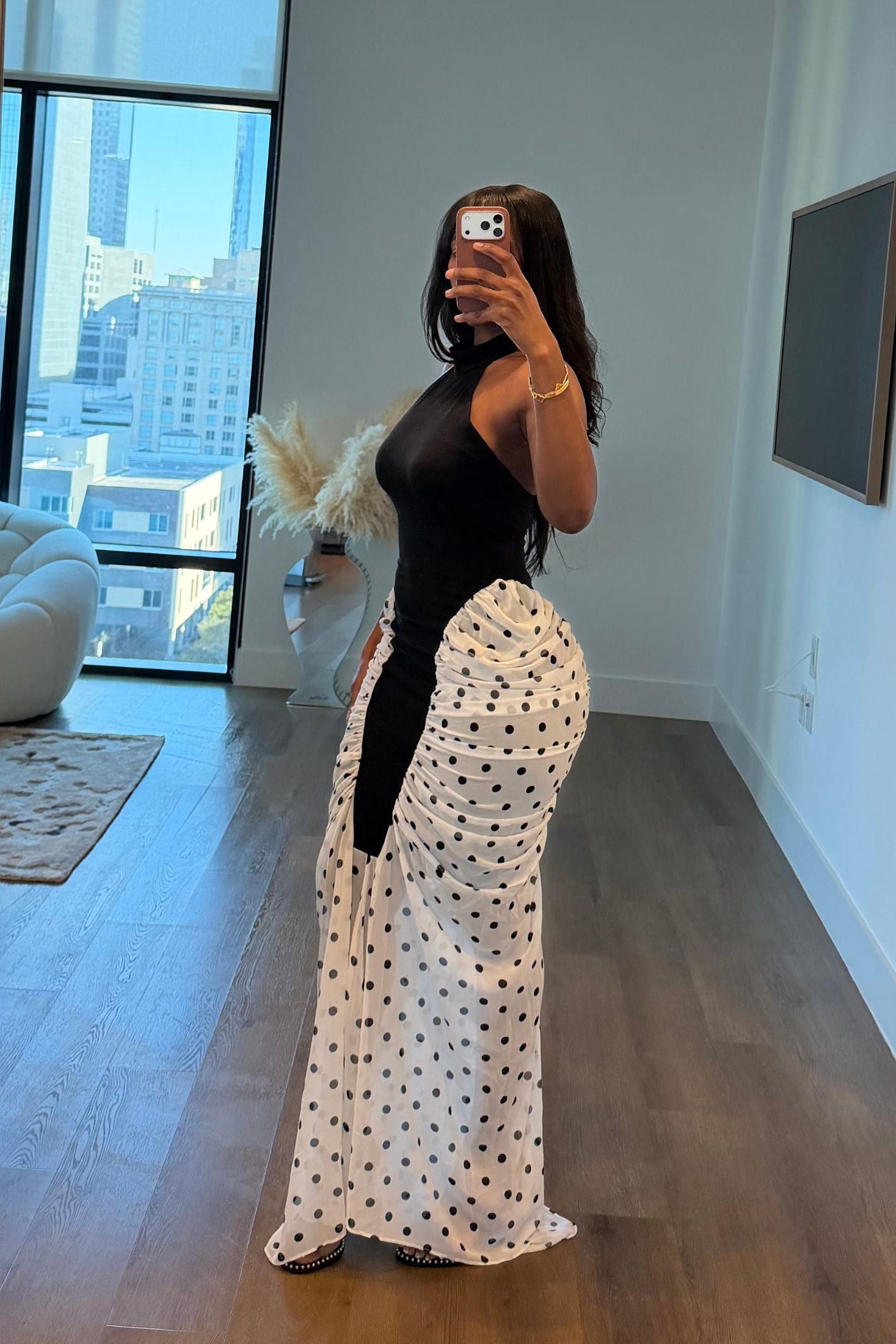 "PALAZZO POLKA" MAXI DRESS