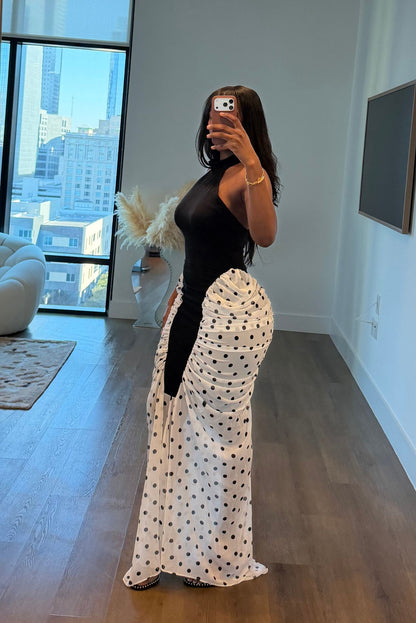 "PALAZZO POLKA" MAXI DRESS