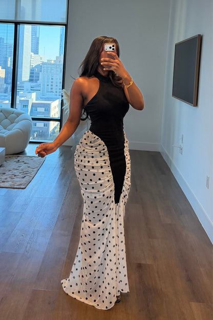 "PALAZZO POLKA" MAXI DRESS