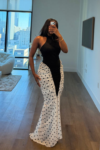 "PALAZZO POLKA" MAXI DRESS