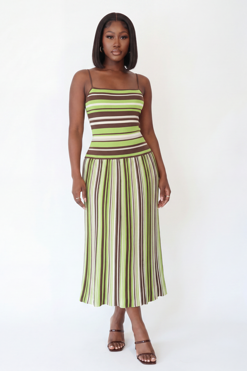 "VALENCIA FLOW" MIDI DRESS