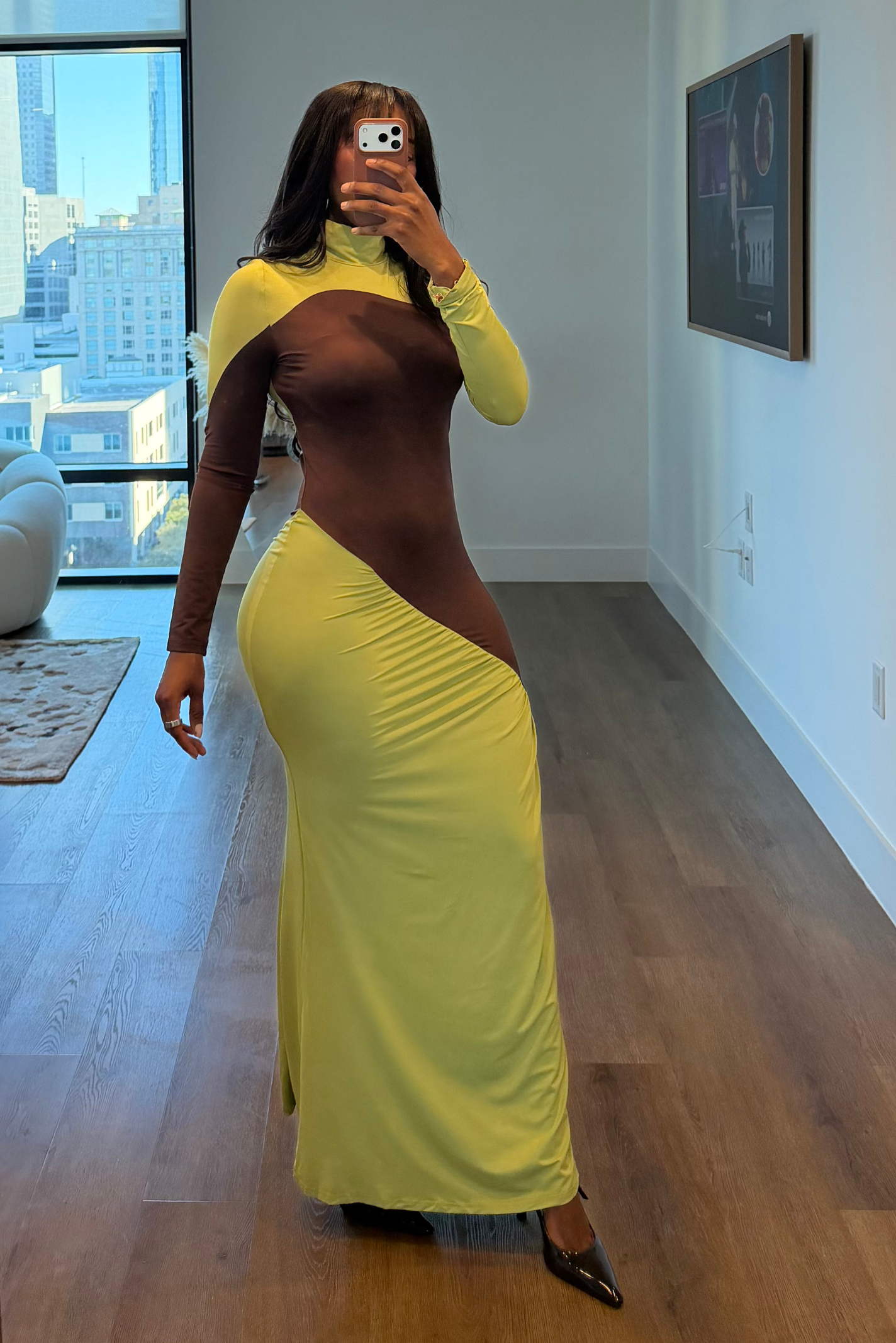 "BROWN SUGAR & LIME" MAXI DRESS