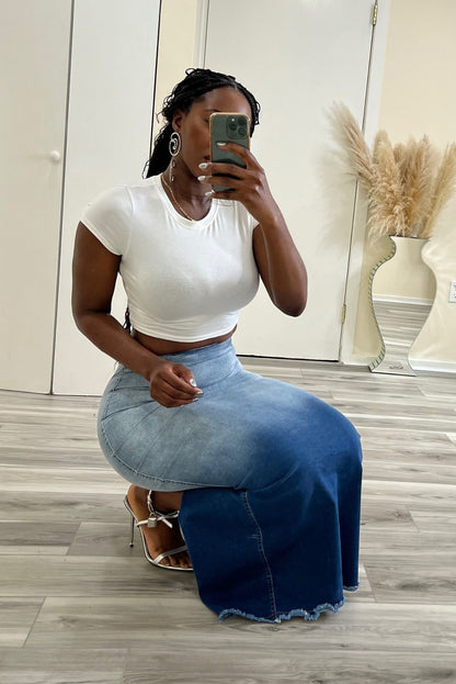 "FEMI" DENIM SKIRT