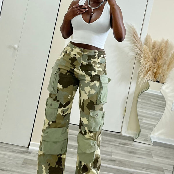 Plus Size Fashion Regular long Pants Womens Camo Cargo Trousers Casual Pants  Military Army Combat Camouflage Pants | Wish