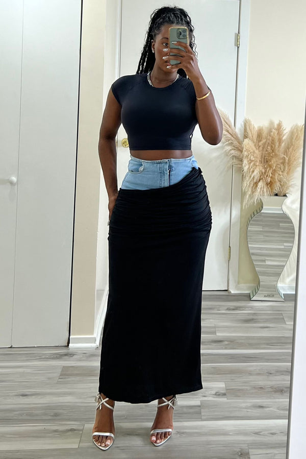 "CLOAK & DAGGER"  MAXI SKIRT