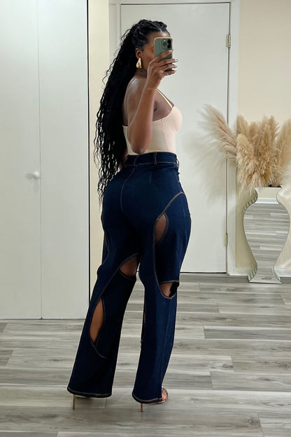 "CUT IT OUT" DENIM JEANS