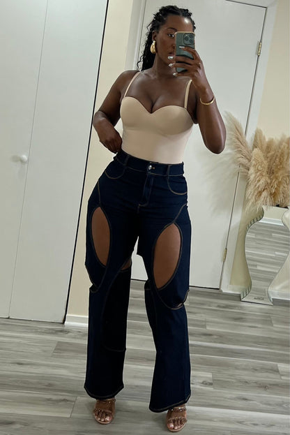 "CUT IT OUT" DENIM JEANS