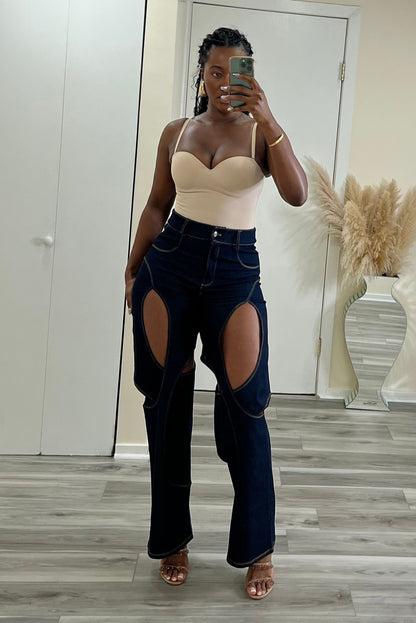 "CUT IT OUT" DENIM JEANS
