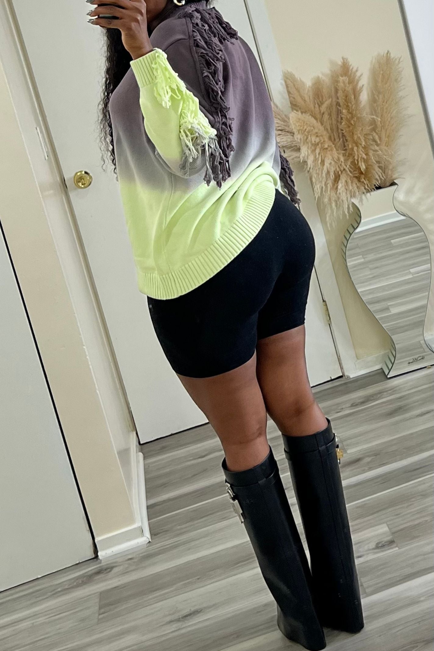 "WARM WINTERS" FRINGE SWEATER