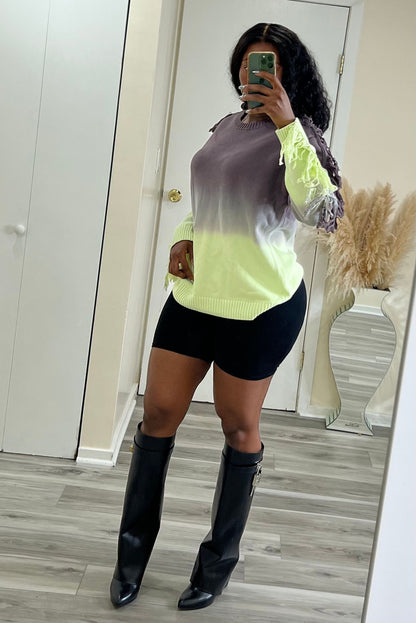 "WARM WINTERS" FRINGE SWEATER