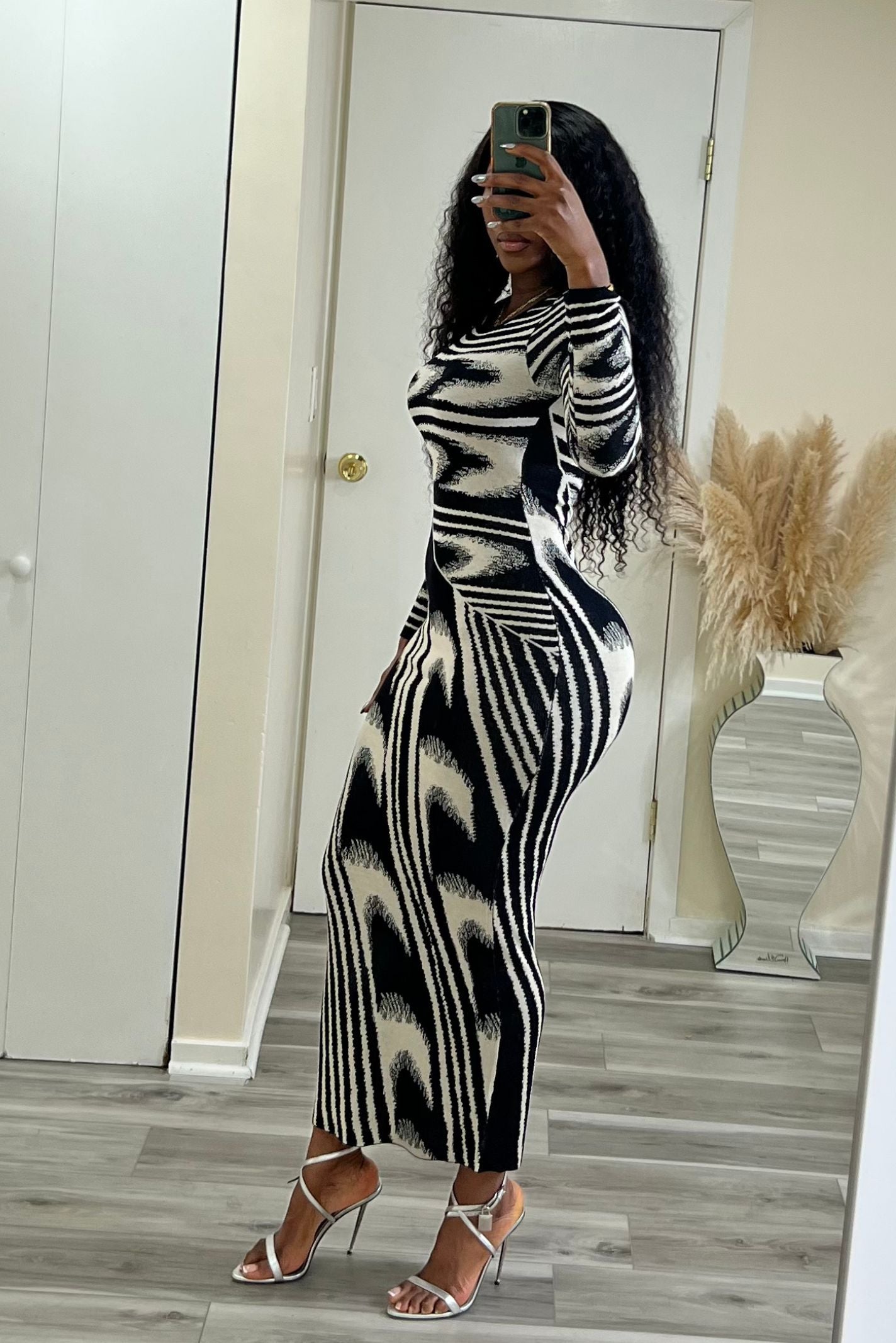 "ENTHRALLED" JACQUARD DRESS