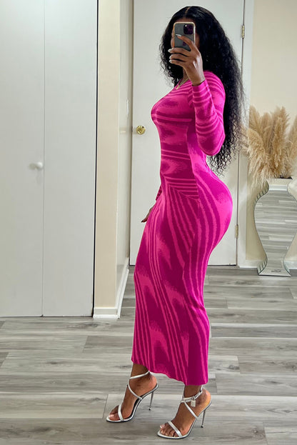 "ENTHRALLED" JACQUARD DRESS